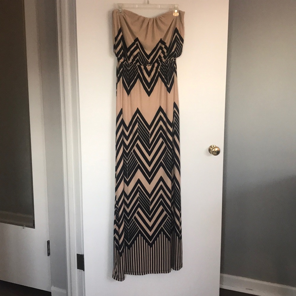 Tan maxi dress